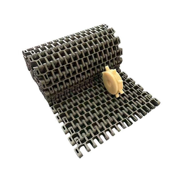 7970 Radius Flush Grid Modular Belt Side Flexing Plastic Modular Conveyor Belt for Curve Turning Conveyor