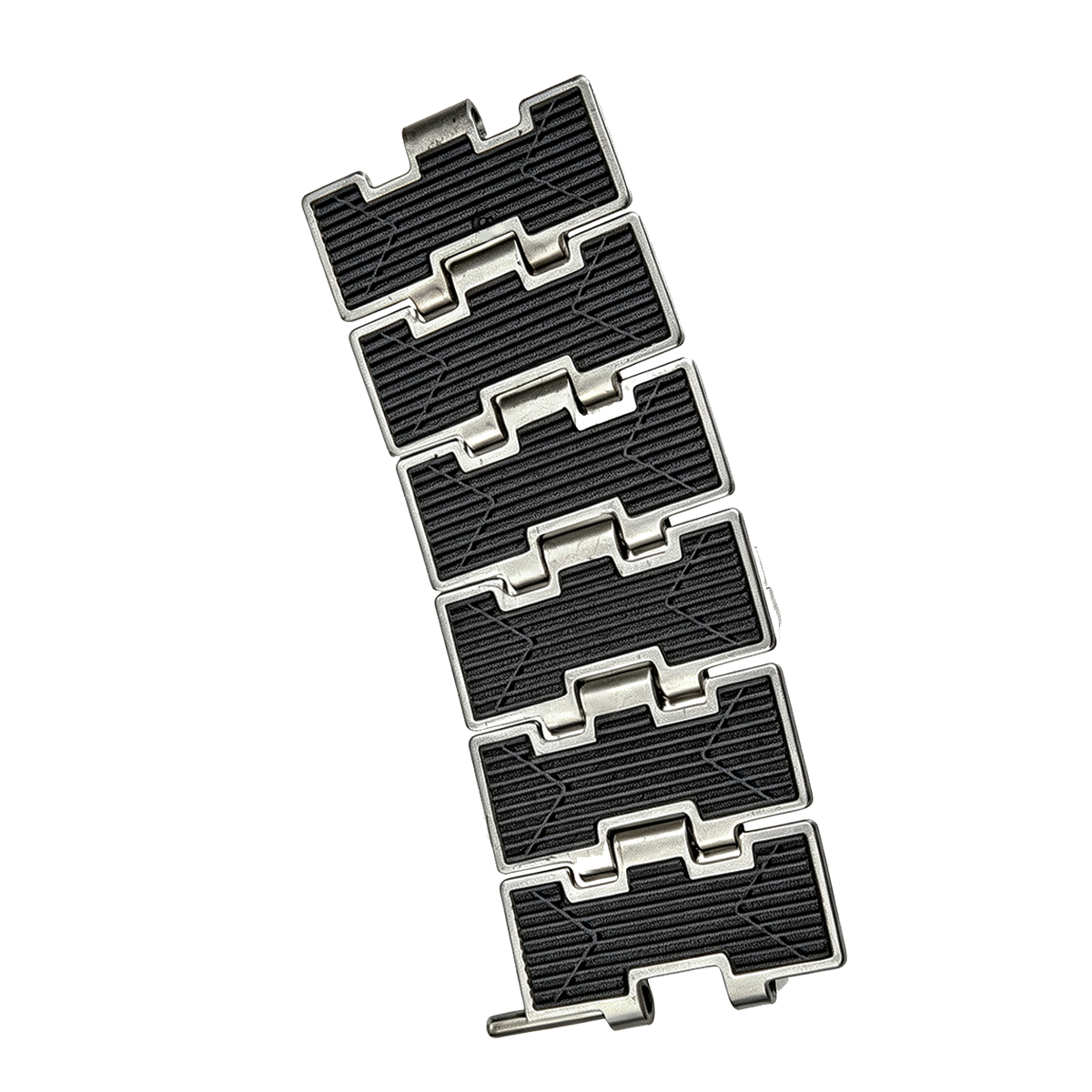 812 Rubber Coated Stainless Steel Slat Chain Anti Slip Metal Conveyor Chain Plate For Conveying Equipment – Image 2