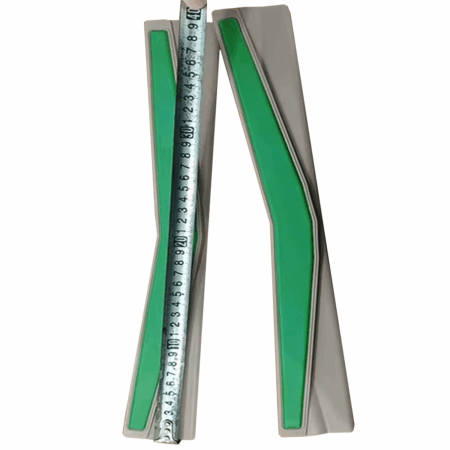 1873TX Seamless Side Flexing Top Slat Chain with Green Rubber Pad, Plastic Conveyor Slat for Spiral Curve Conveyor