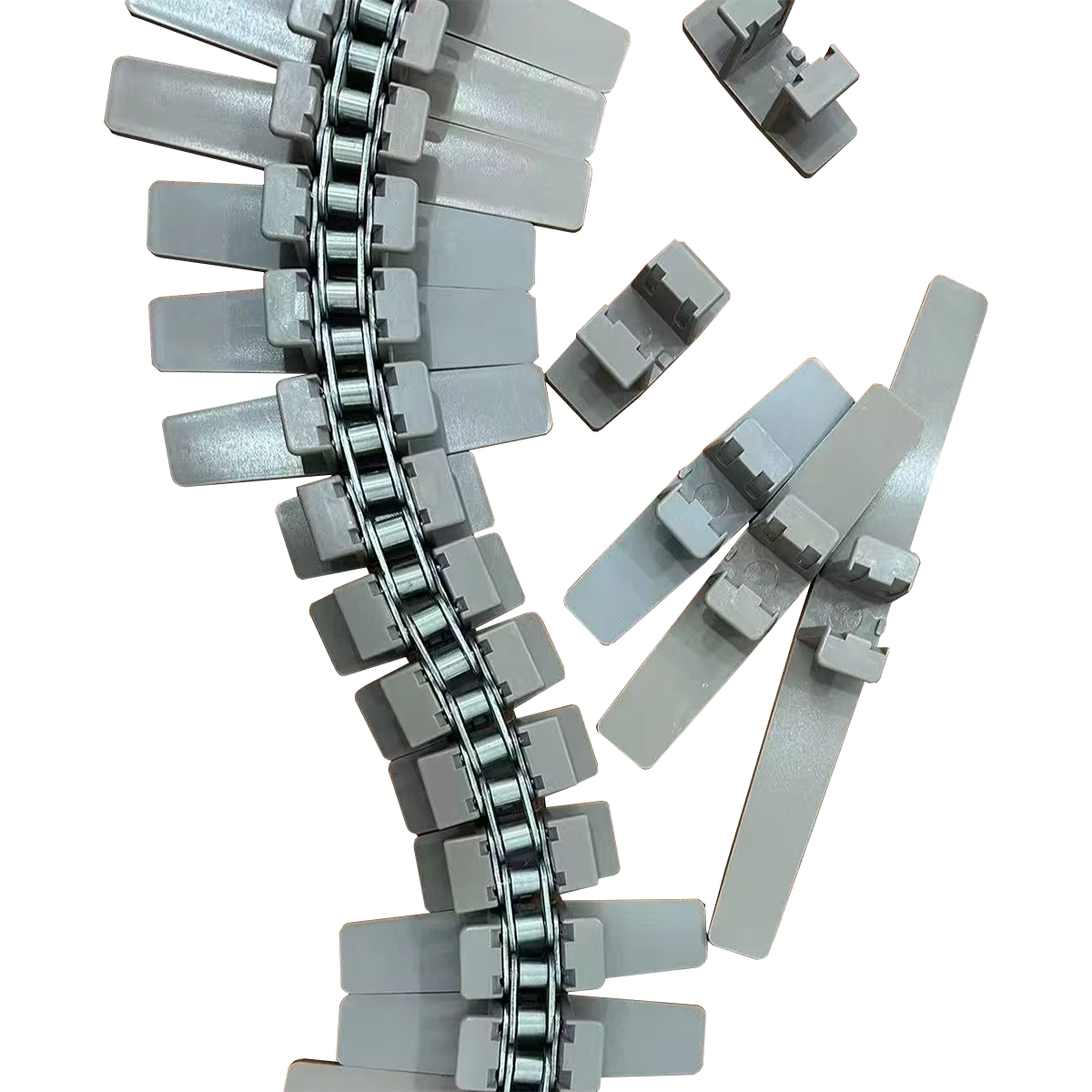 1873T Steel Based Conveyor Chain Sideflex POM Flat Top Plate Roller Chain For Curve Bottle Conveyor