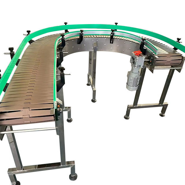 Custom 180 Degree Curved Slat Chain Conveyor Stainless Steel Flat Top Turning Chain Plate Conveyor for Packaging Production Line — изображение 7
