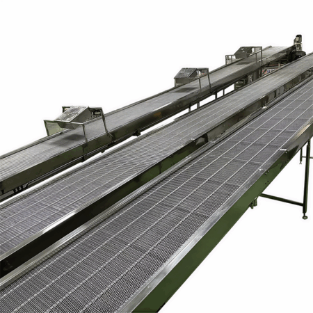 Long Stainless Steel Wire Mesh Conveyor Line, Food Grade Metal Mesh Belt Conveyor for Cooling & Transport