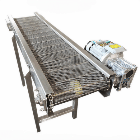 Food Grade Mesh Belt Conveyor Heat Resistant Mesh Conveyor Metal Wire Mesh Transport Conveyor 304 Stainless Steel Mesh Belt Conveyor