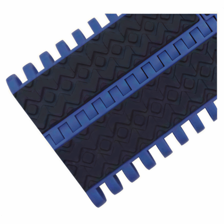 Series 900 Flat Top Modular Belt With Rubber Coating 900-6 Rubber Covered Plastic Modular Conveyor Belt