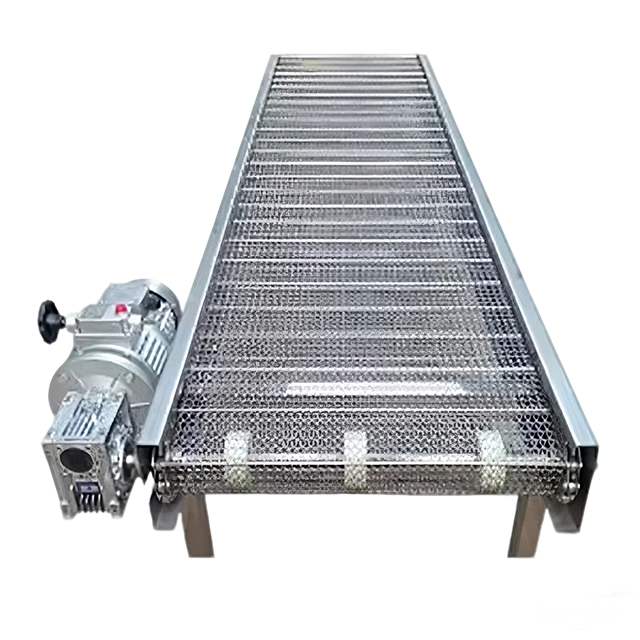 Food Grade Mesh Belt Conveyor Heat Resistant Mesh Conveyor Metal Wire Mesh Transport Conveyor 304 Stainless Steel Mesh Belt Conveyor – Image 3