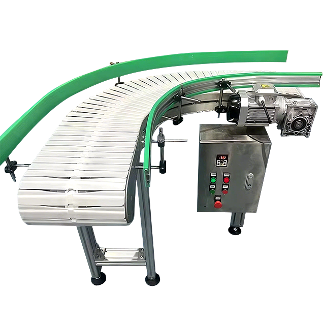 RX295 Flexible Chain Conveyor 295mm Width Plastic Slat Curve Turning Conveyor for Packaging Production Line — изображение 3