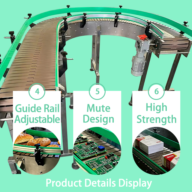 Custom 180 Degree Curved Slat Chain Conveyor Stainless Steel Flat Top Turning Chain Plate Conveyor for Packaging Production Line — изображение 4