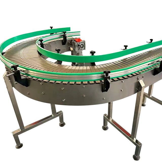 Custom 180 Degree Curved Slat Chain Conveyor Stainless Steel Flat Top Turning Chain Plate Conveyor for Packaging Production Line — изображение 6