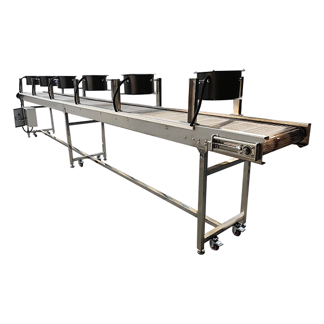 Wire Mesh Belt Air Cooling Conveyor Stainless Steel Mesh Chain Cooling Conveyor with Fans — изображение 6