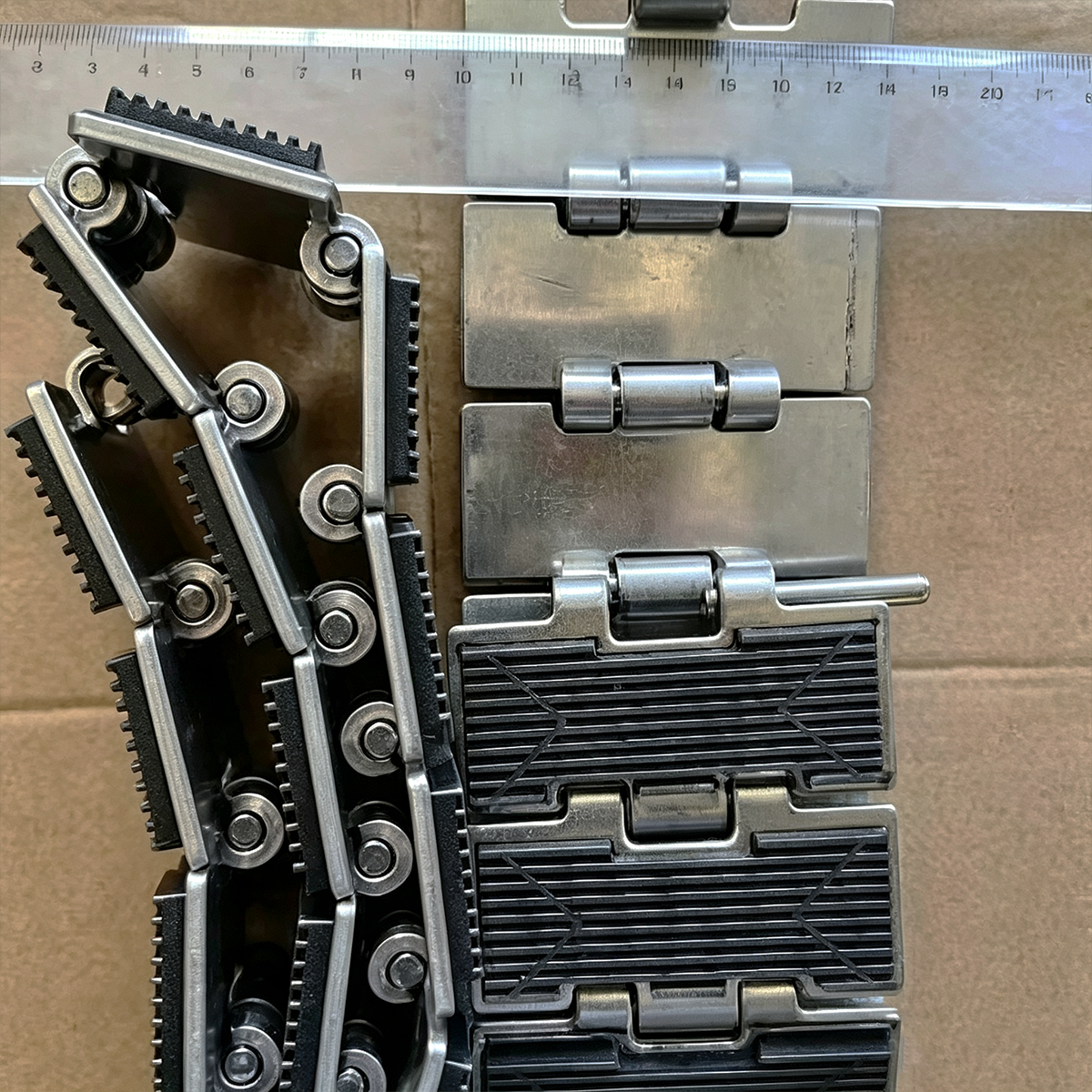 812 Rubber Coated Stainless Steel Slat Chain Anti Slip Metal Conveyor Chain Plate For Conveying Equipment – Image 7