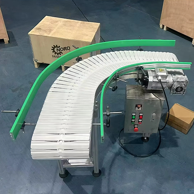 RX295 Flexible Chain Conveyor 295mm Width Plastic Slat Curve Turning Conveyor for Packaging Production Line — изображение 6