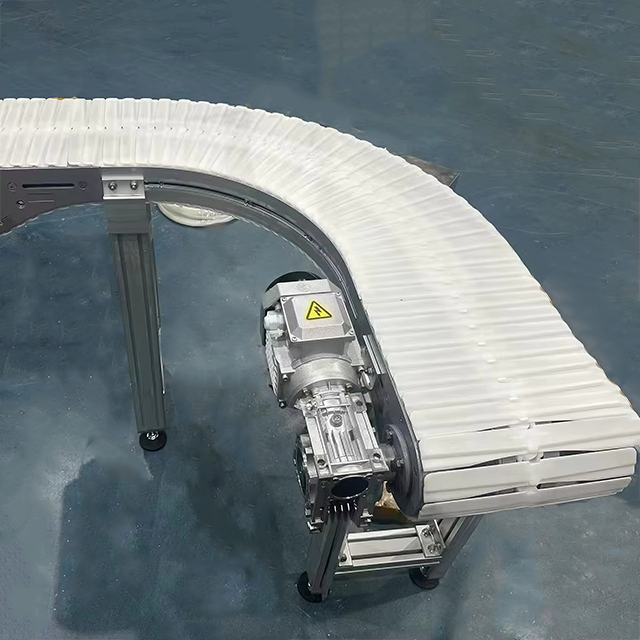 RX295 Flexible Chain Conveyor 295mm Width Plastic Slat Curve Turning Conveyor for Packaging Production Line — изображение 7