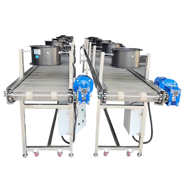 Wire Mesh Belt Air Cooling Conveyor Stainless Steel Mesh Chain Cooling Conveyor with Fans — изображение 5